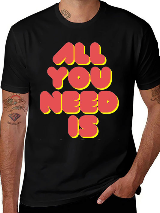 All You Need Is T-Shirt - Bold Red Retro Tee