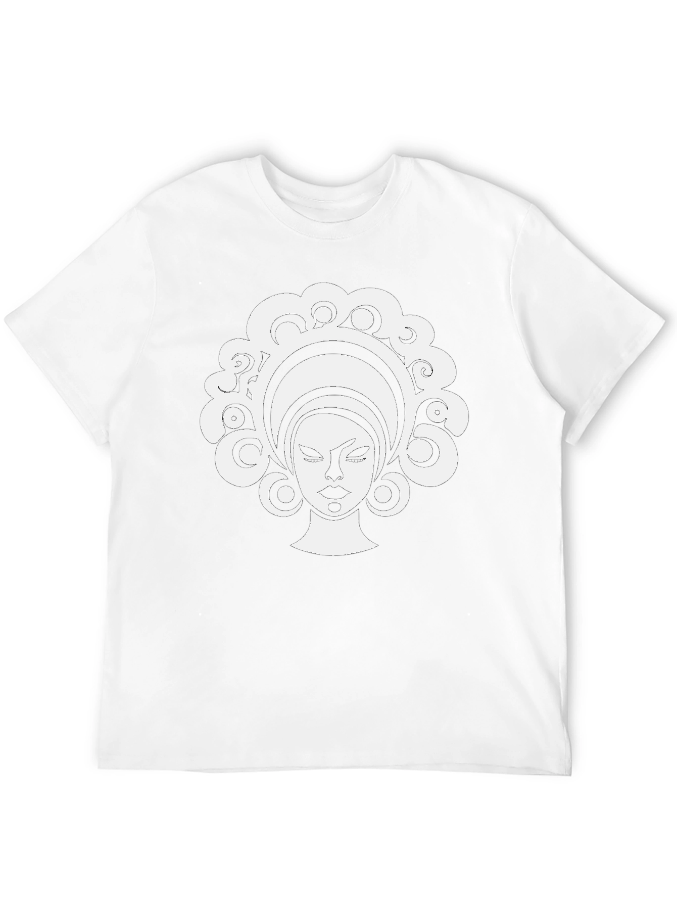 Black T-Shirt with Afro Woman Graphic