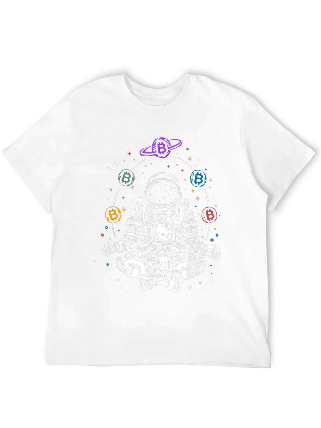 Bitcoin Astronaut T-Shirt - Meditating in Space