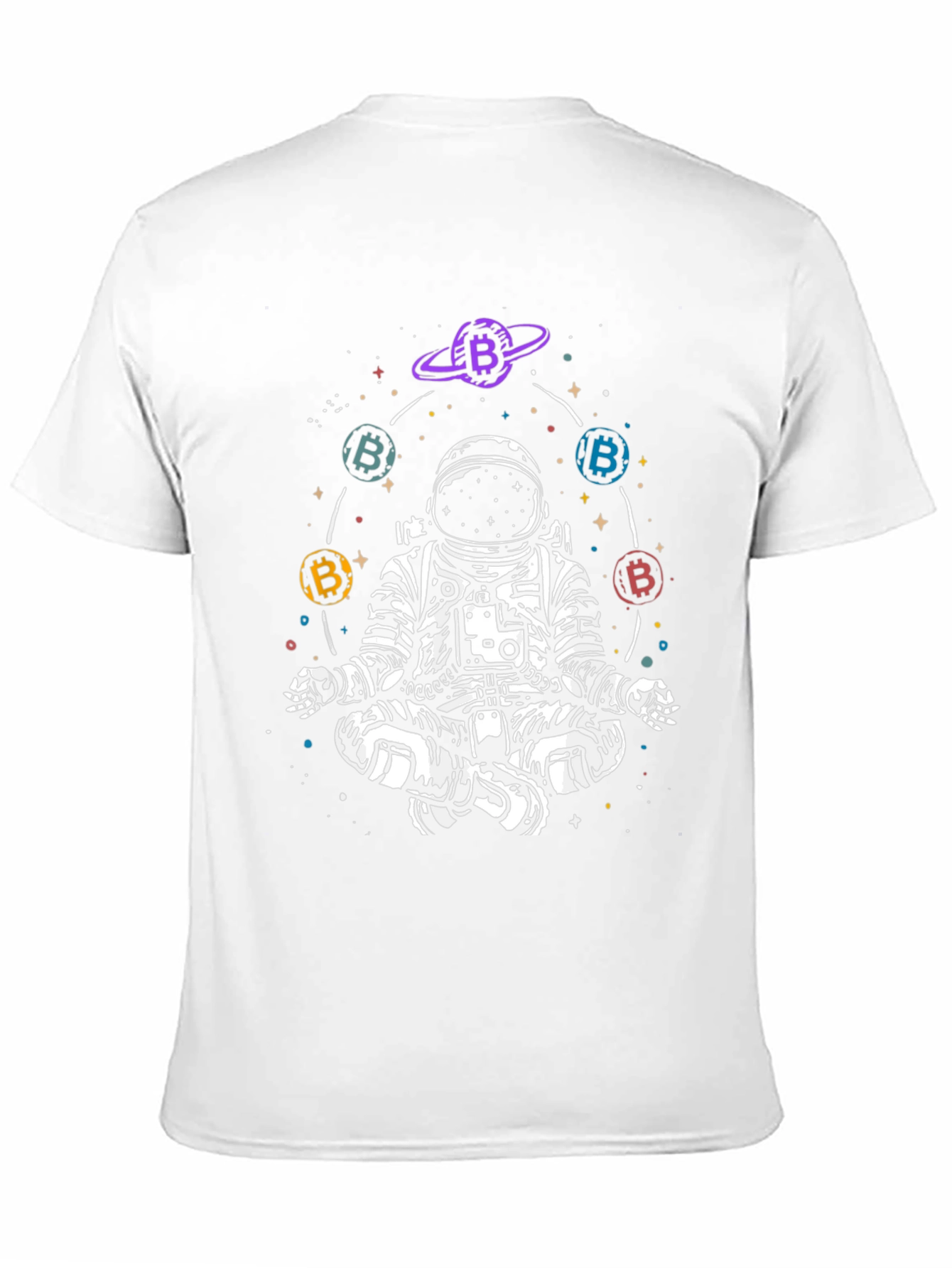 Bitcoin Astronaut T-Shirt - Meditating in Space