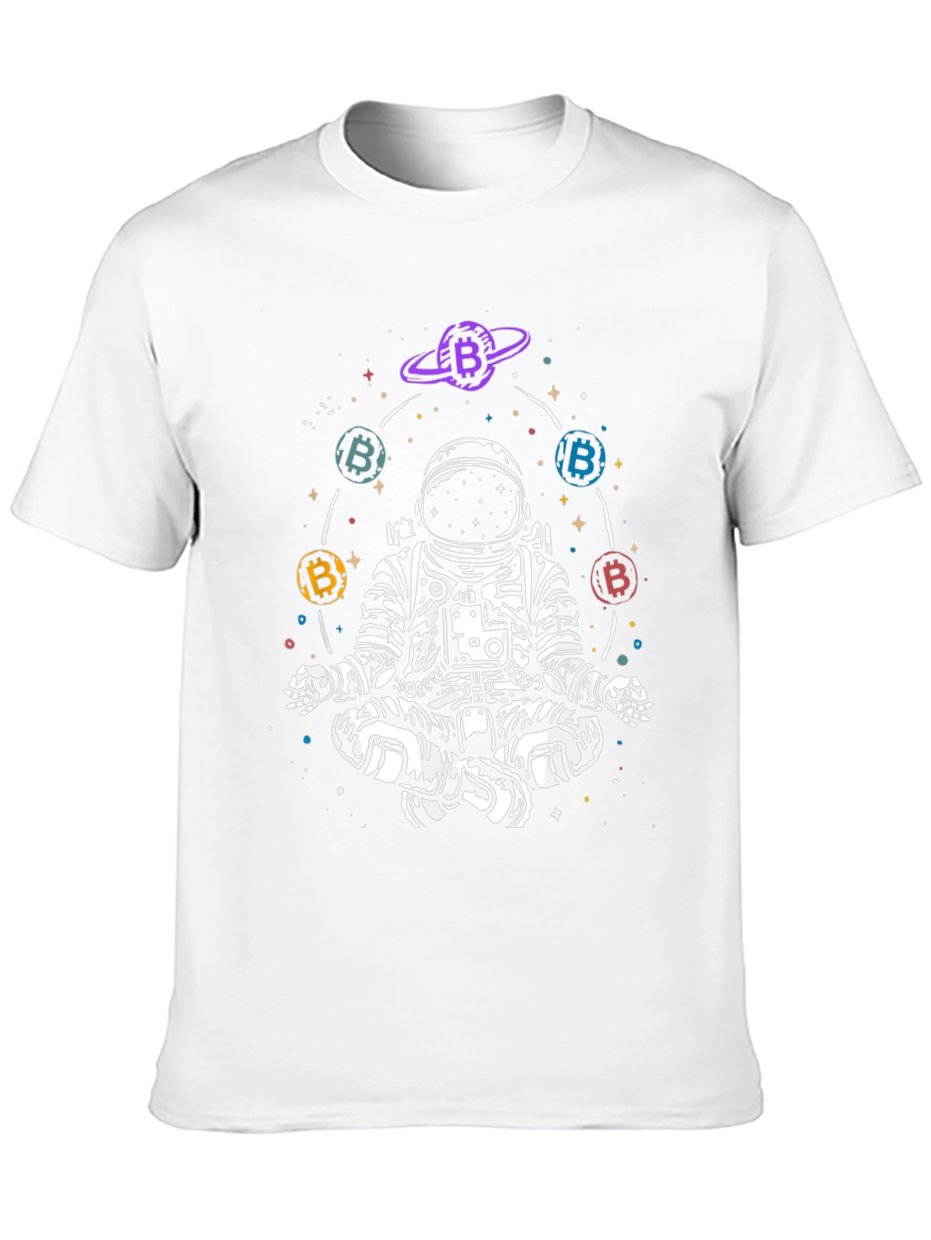 Bitcoin Astronaut T-Shirt - Meditating in Space