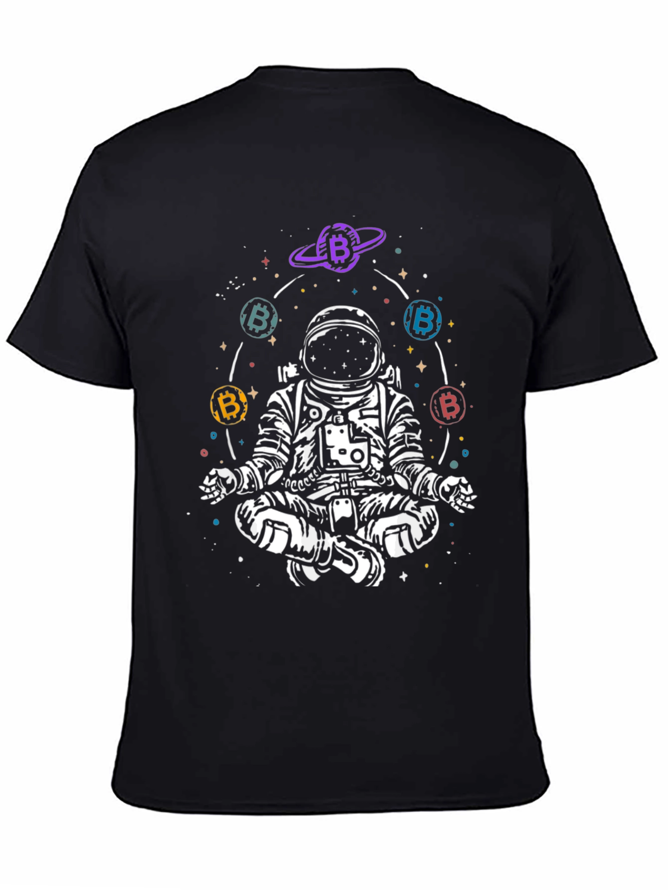 Bitcoin Astronaut T-Shirt - Meditating in Space