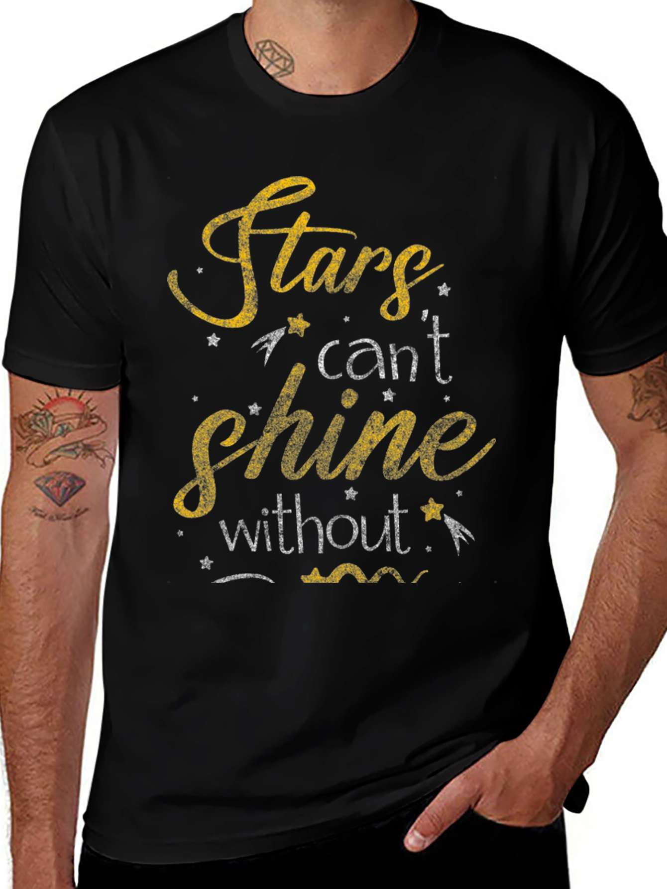 Stars Cant Shine T-Shirt - Motivational Graphic Tee