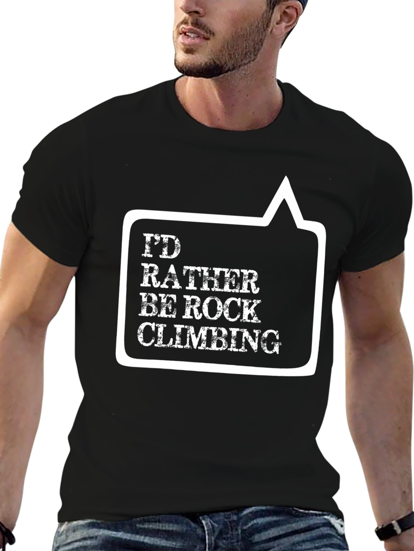 Rock Climbing Graphic Tee - Black