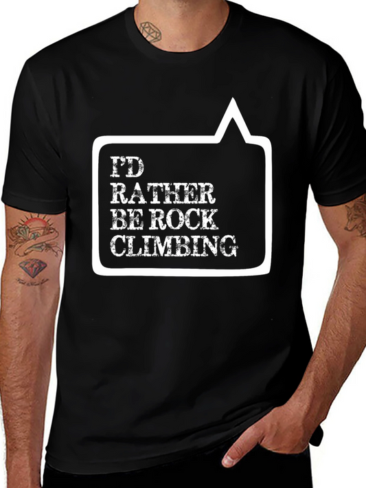 Rock Climbing Graphic Tee - Black
