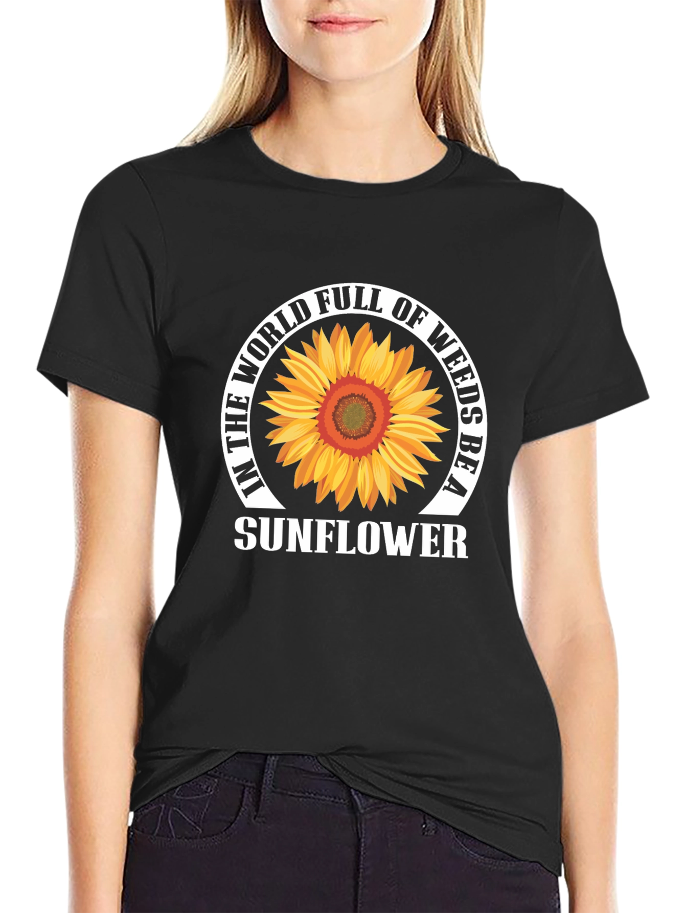 Sunflower Graphic T-Shirt - Be A Sunflower