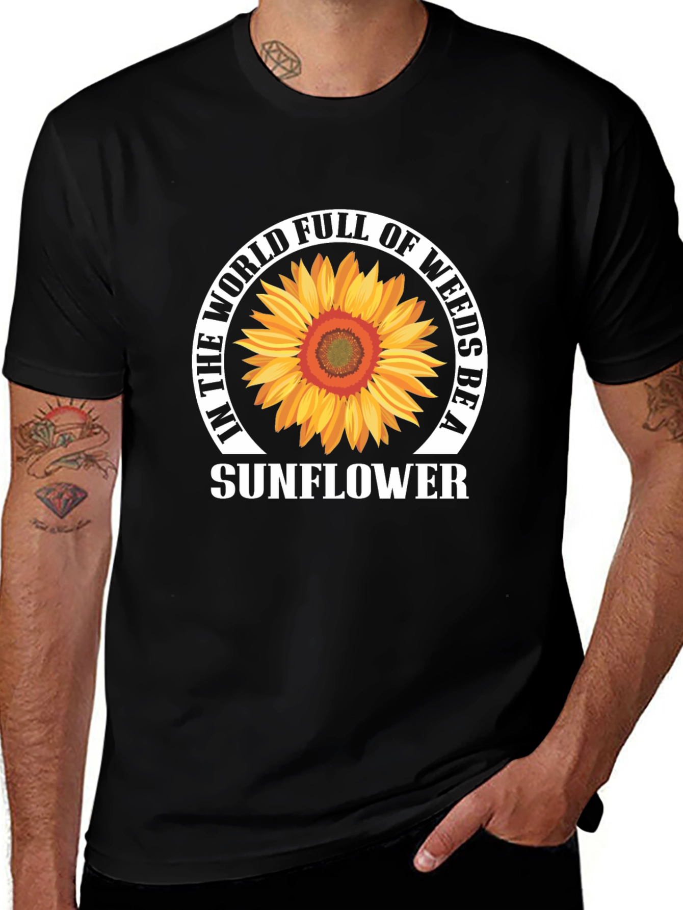 Sunflower Graphic T-Shirt - Be A Sunflower