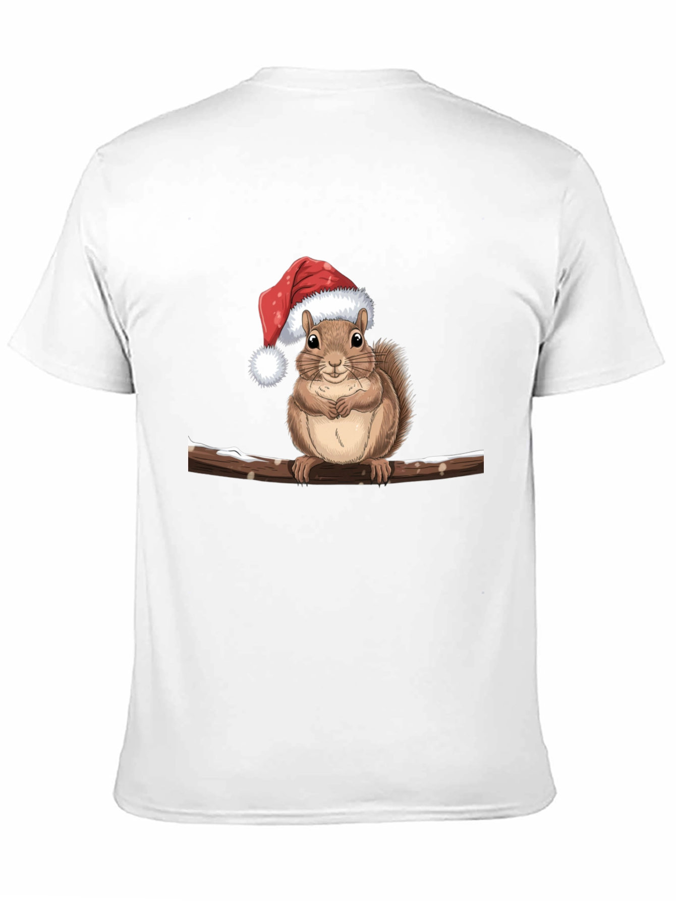 Festive Squirrel on Branch Graphic Tee