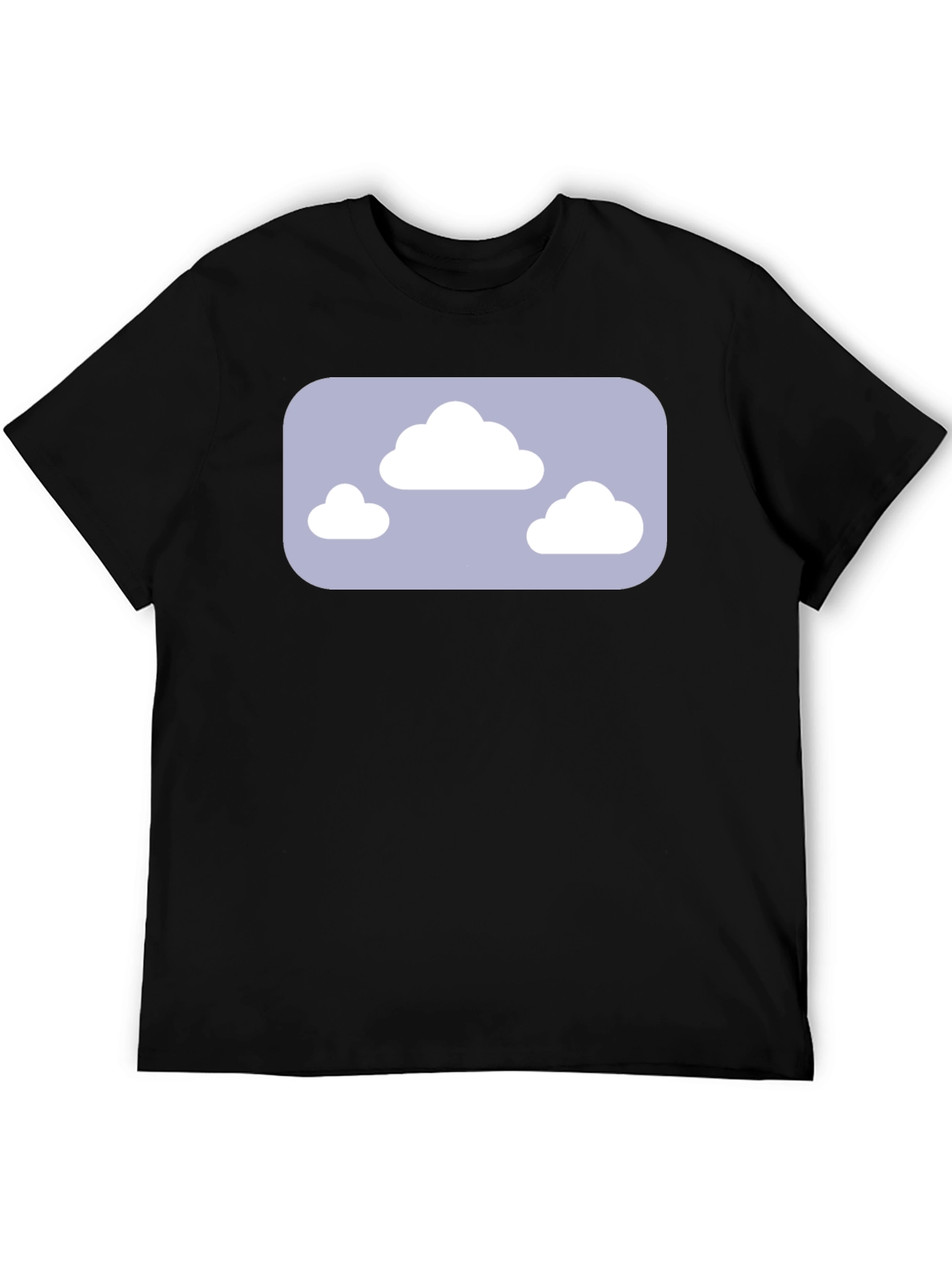 Cloud Graphic Tee - Black Casual T-Shirt