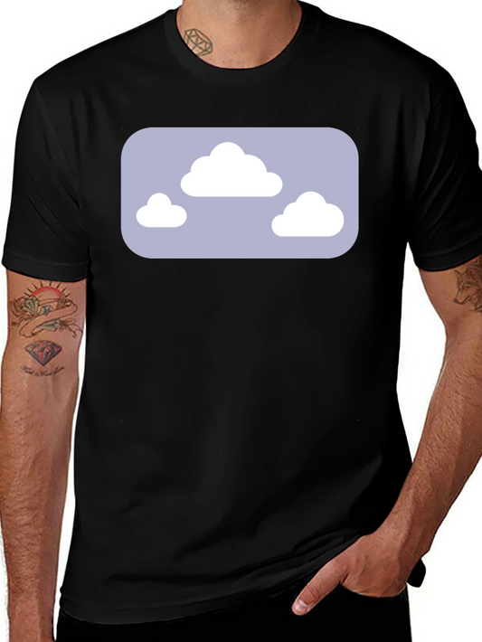 Cloud Graphic Tee - Black Casual T-Shirt