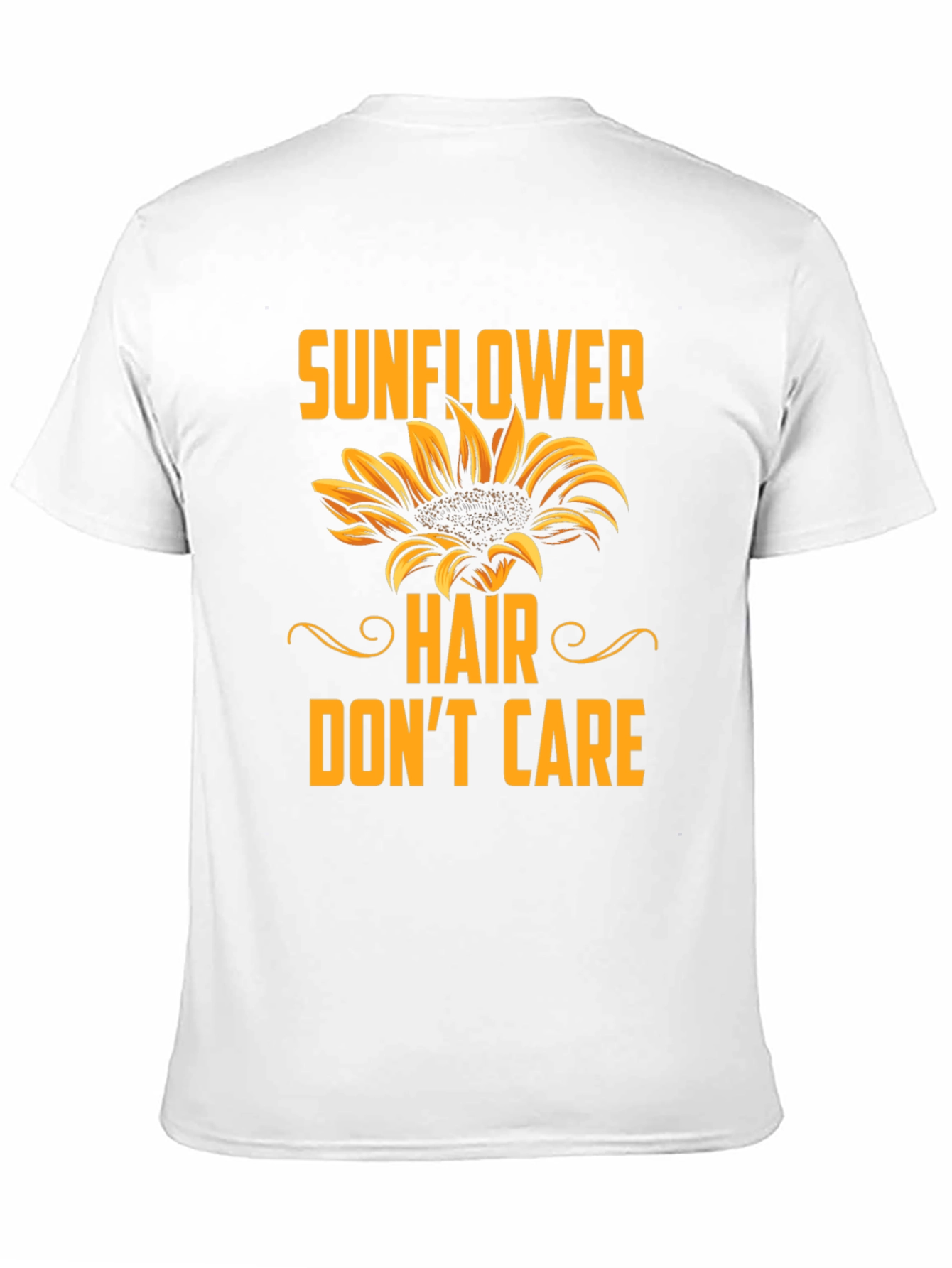 Sunflower Hair Dont Care Black T-Shirt