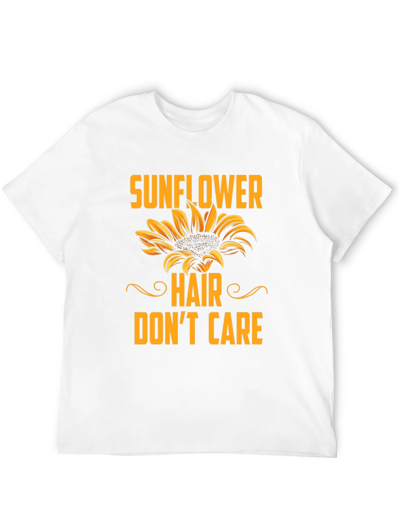 Sunflower Hair Dont Care Black T-Shirt