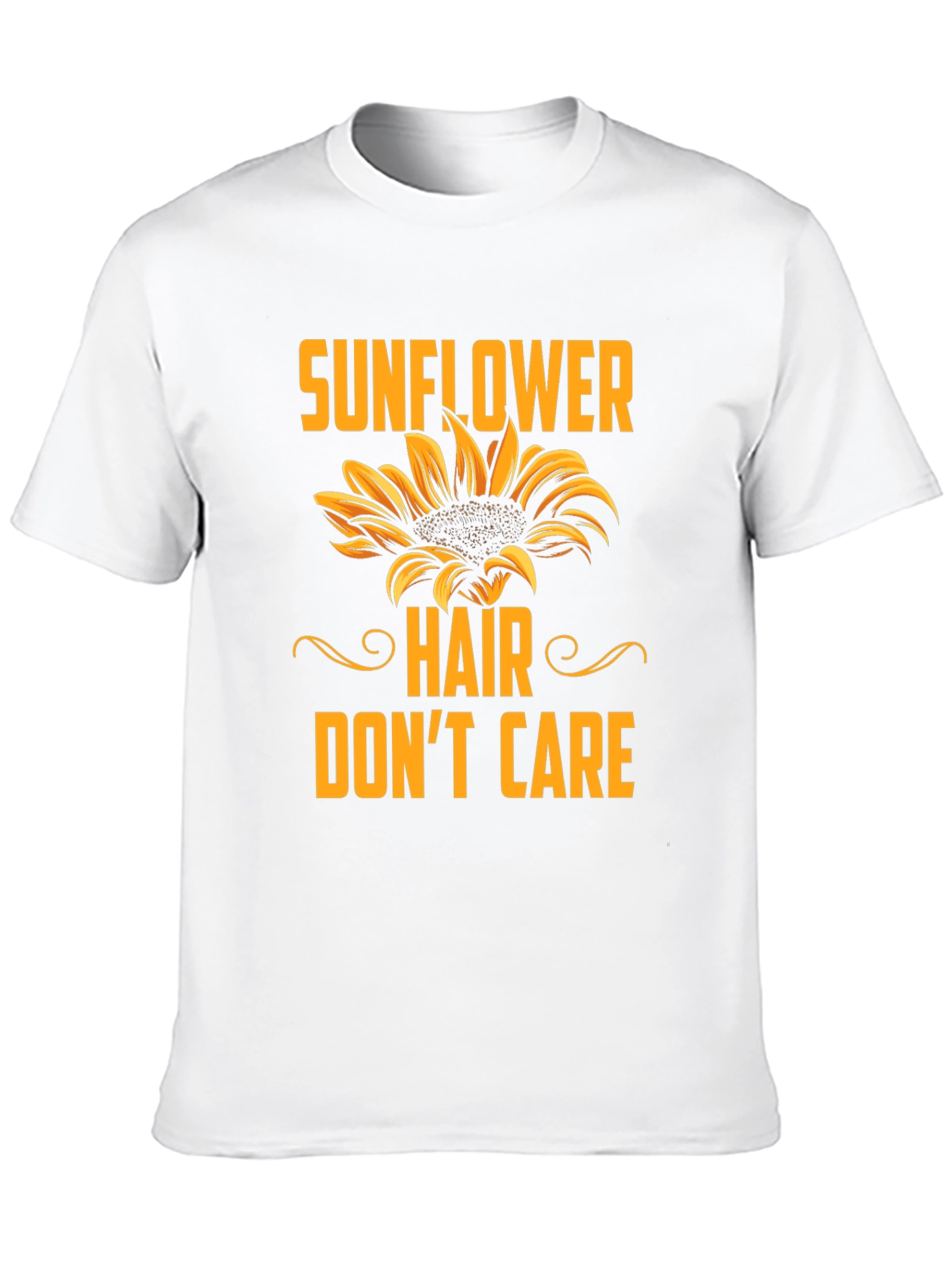 Sunflower Hair Dont Care Black T-Shirt