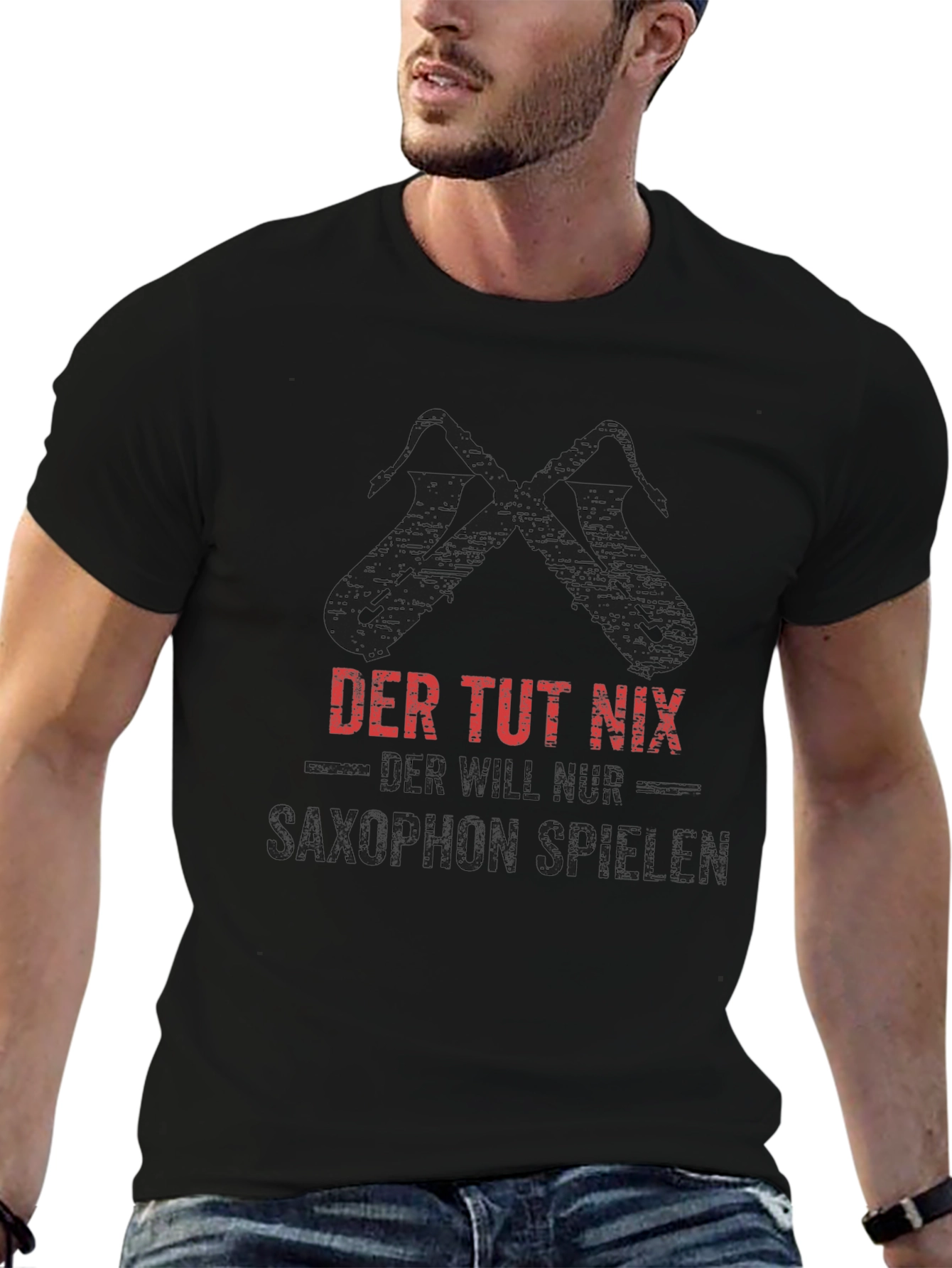 Saxophone Player Graphic Tee - Der Tut Nix Design