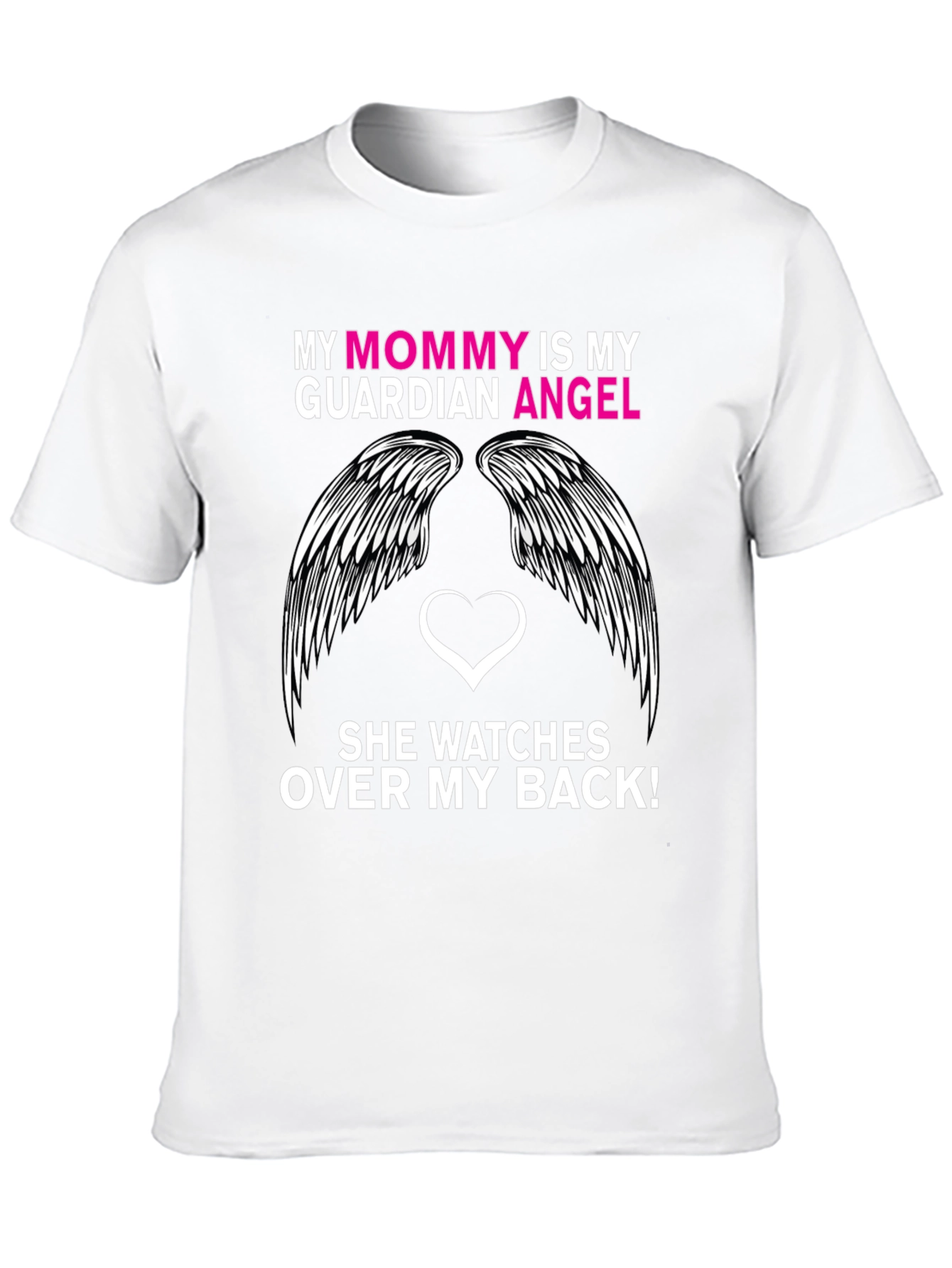Mommy Guardian Angel T-Shirt - Black