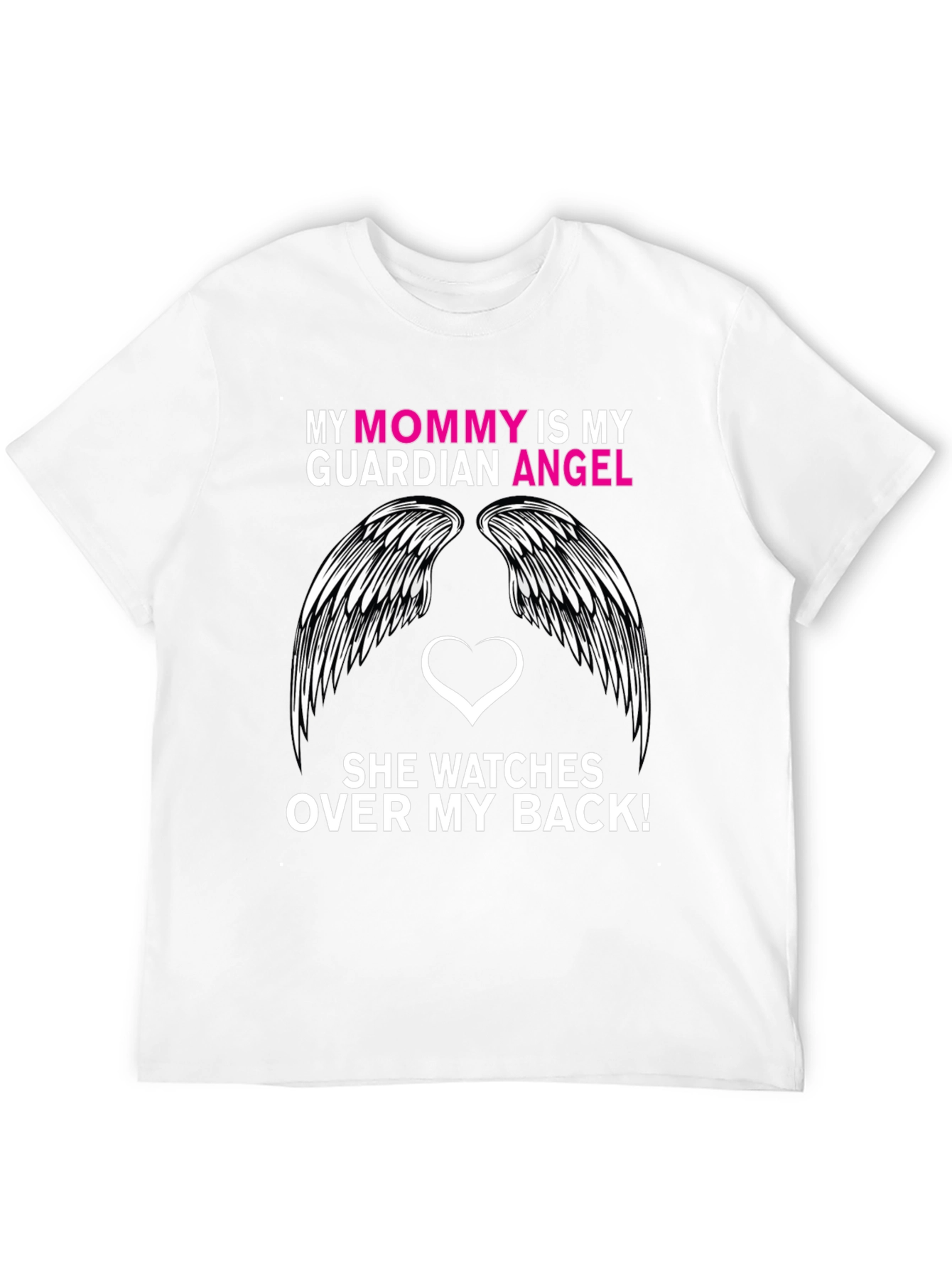 Mommy Guardian Angel T-Shirt - Black