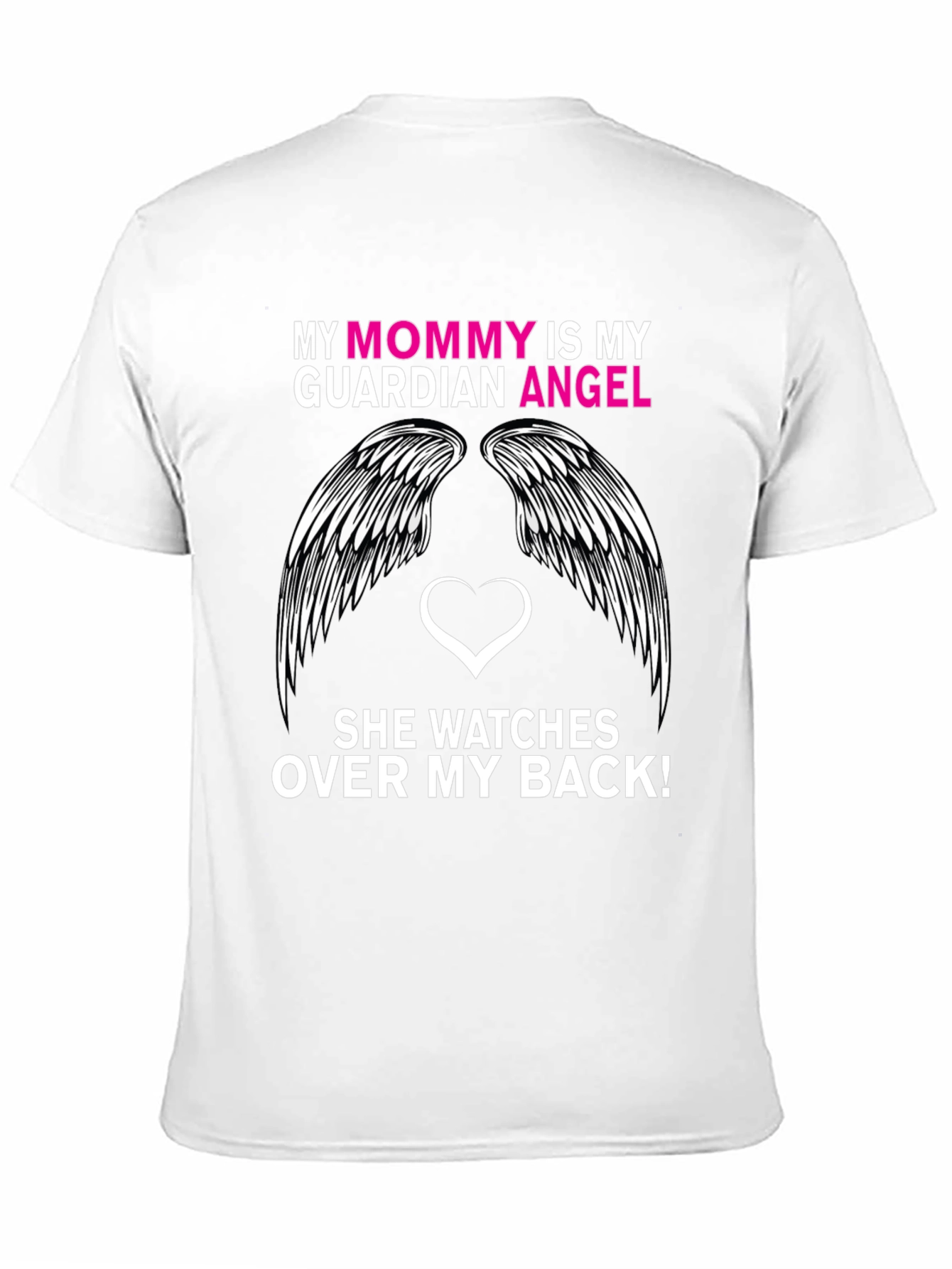 Mommy Guardian Angel T-Shirt - Black
