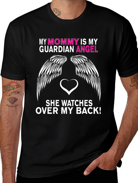 Mommy Guardian Angel T-Shirt - Black