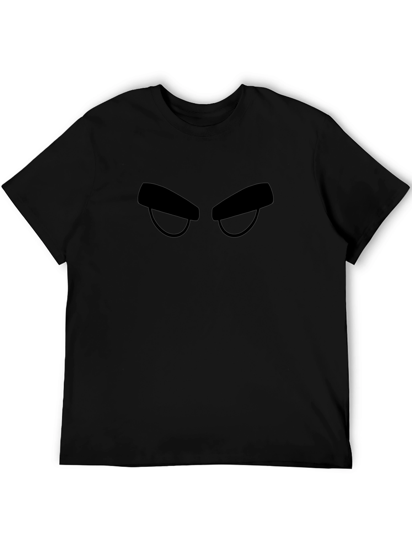 Cartoon Eyes Black T-Shirt