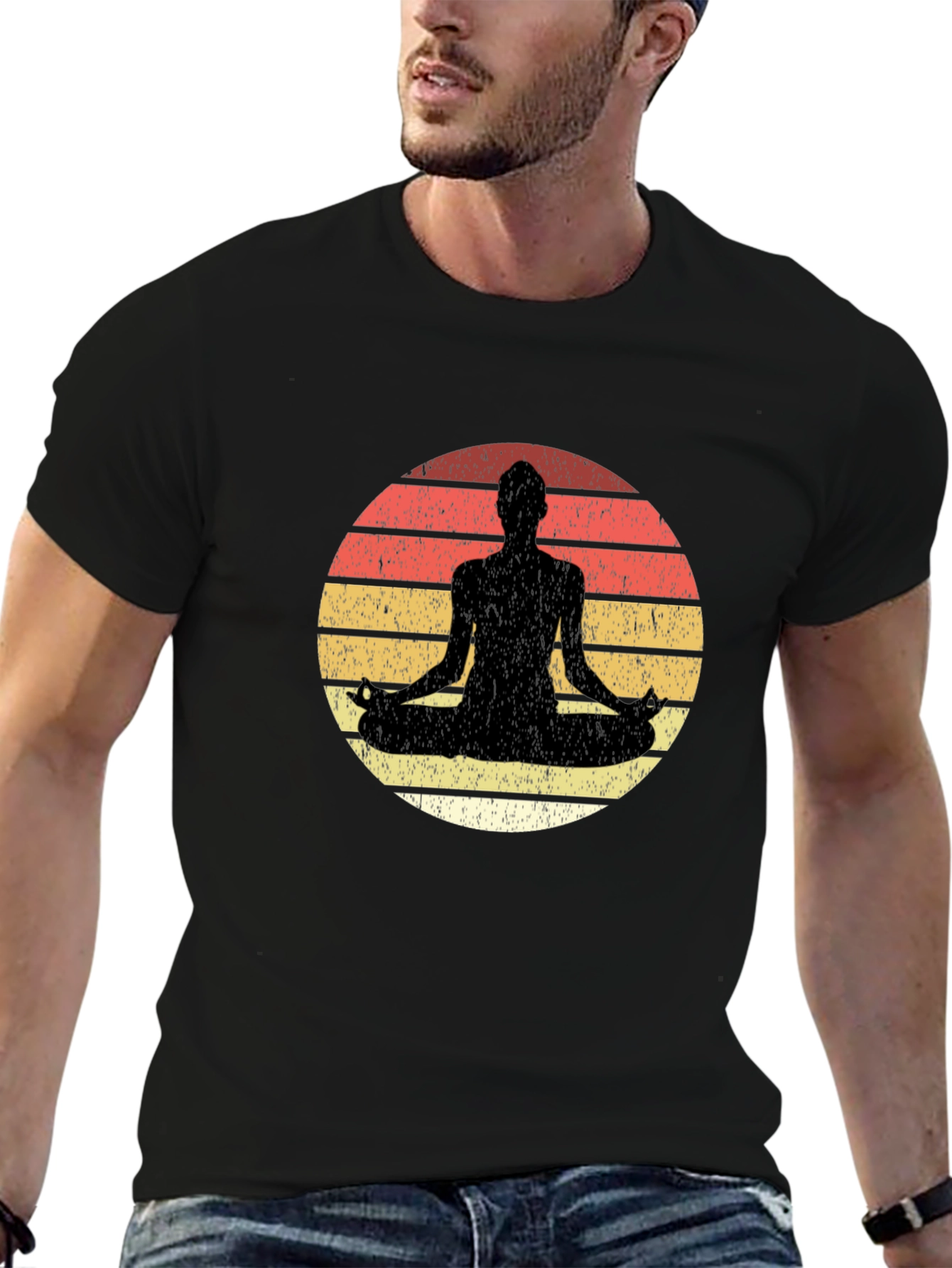 Yoga Sunset Meditation Graphic Tee