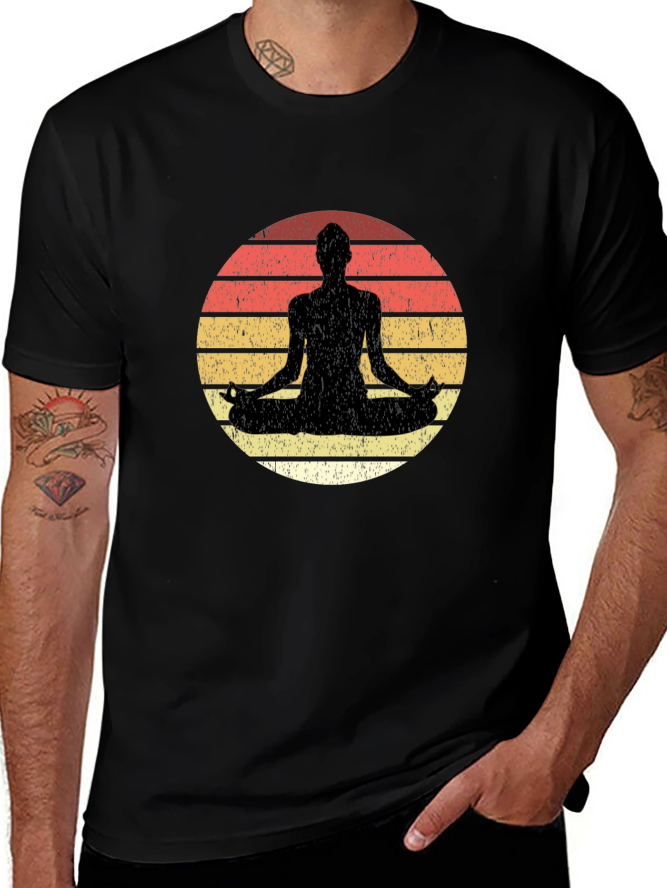 Yoga Sunset Meditation Graphic Tee