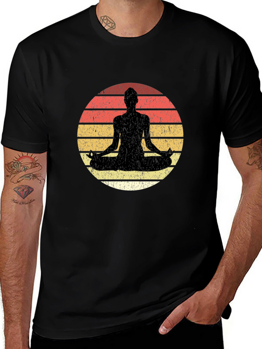 Yoga Sunset Meditation Graphic Tee