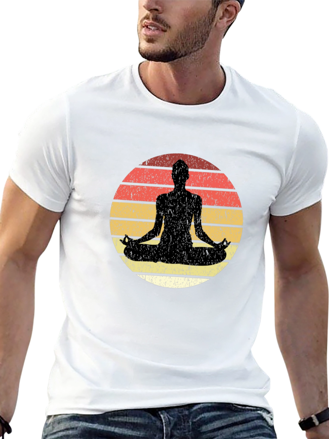 Yoga Sunset Meditation Graphic Tee