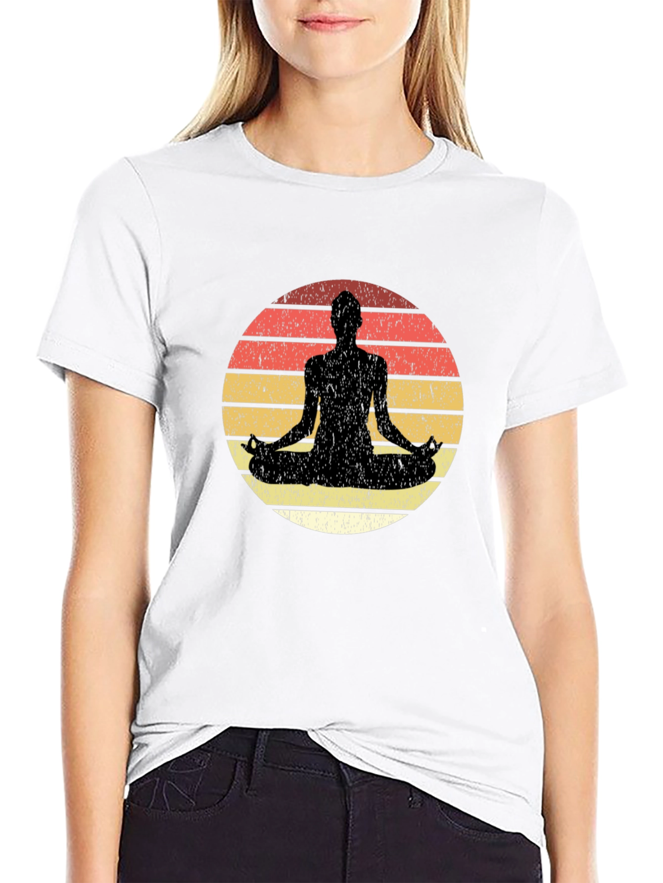 Yoga Sunset Meditation Graphic Tee