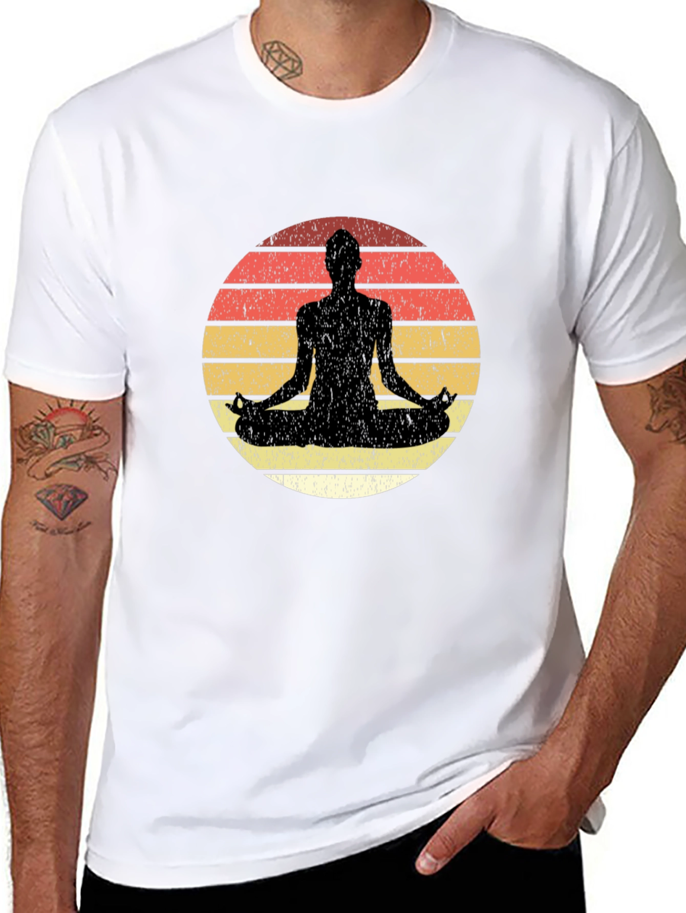 Yoga Sunset Meditation Graphic Tee