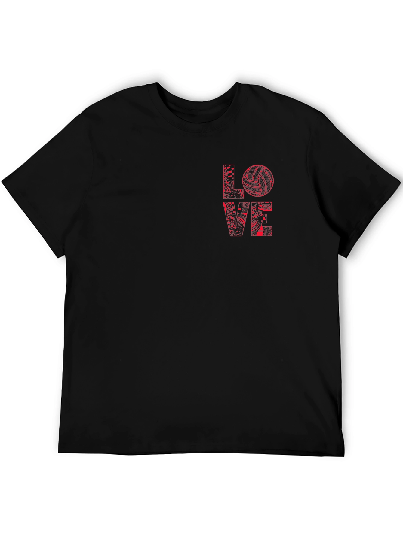 Love Volleyball Graphic Tee - Black