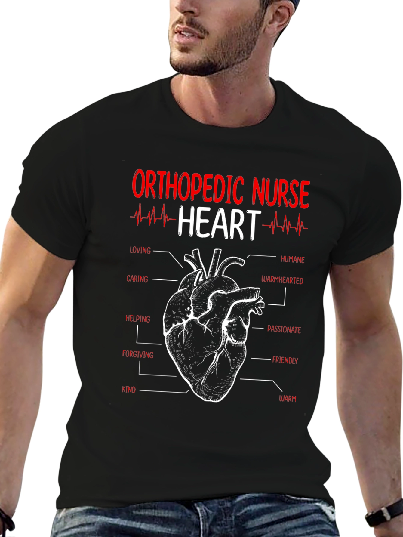 Orthopedic Nurse Heart T-Shirt