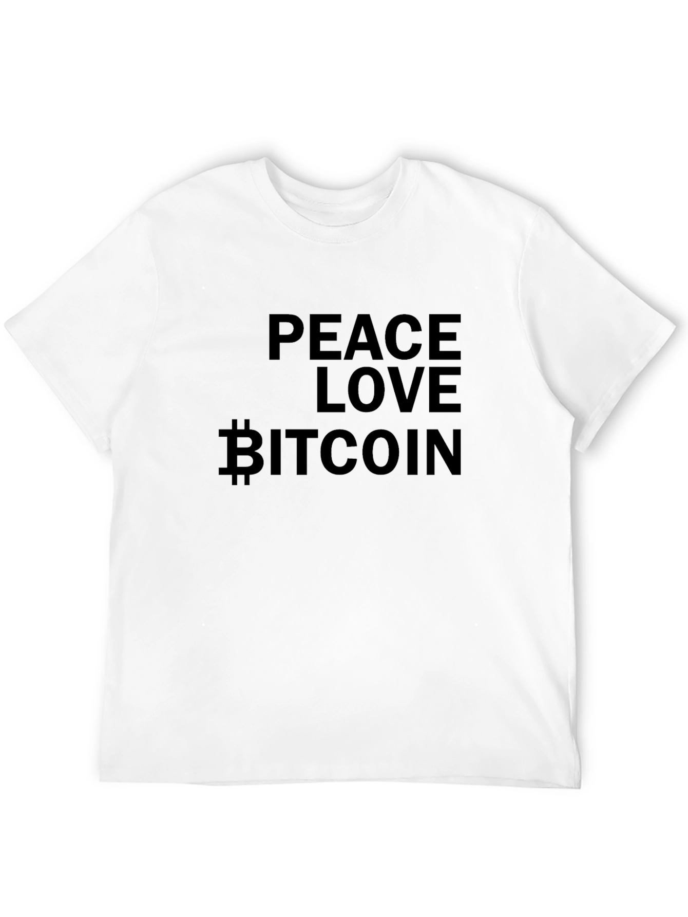 Peace Love Bitcoin Black T-Shirt