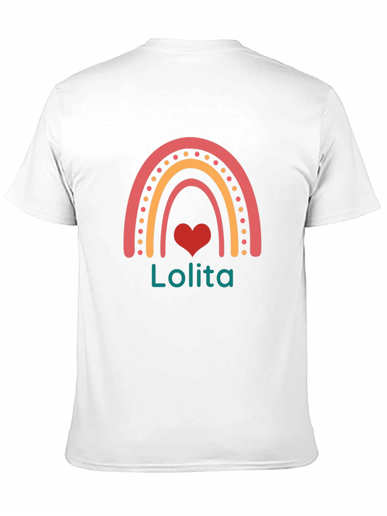 Lolita Rainbow Heart Black T-Shirt