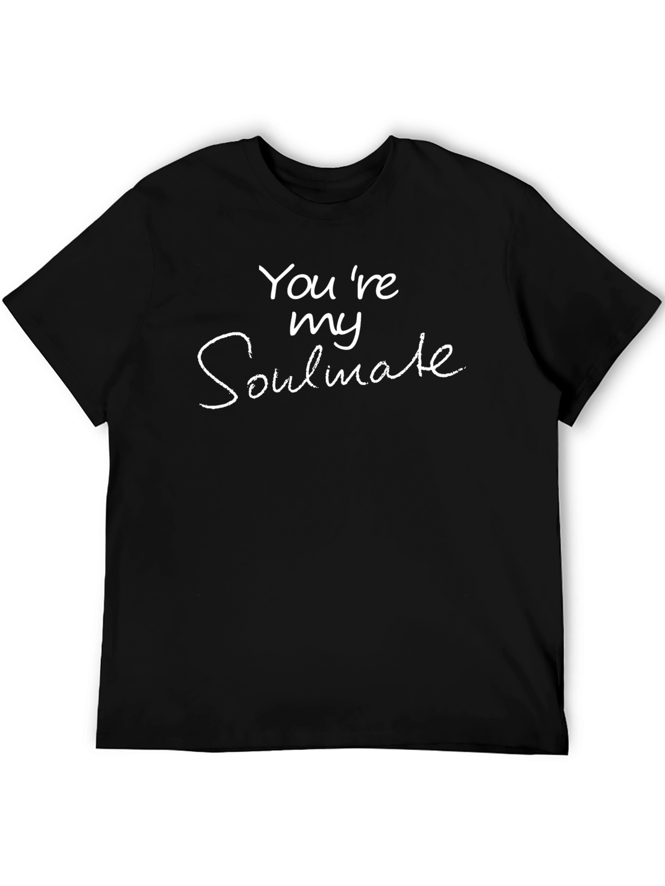 Youre My Soulmate T-Shirt - Black Cotton Blend