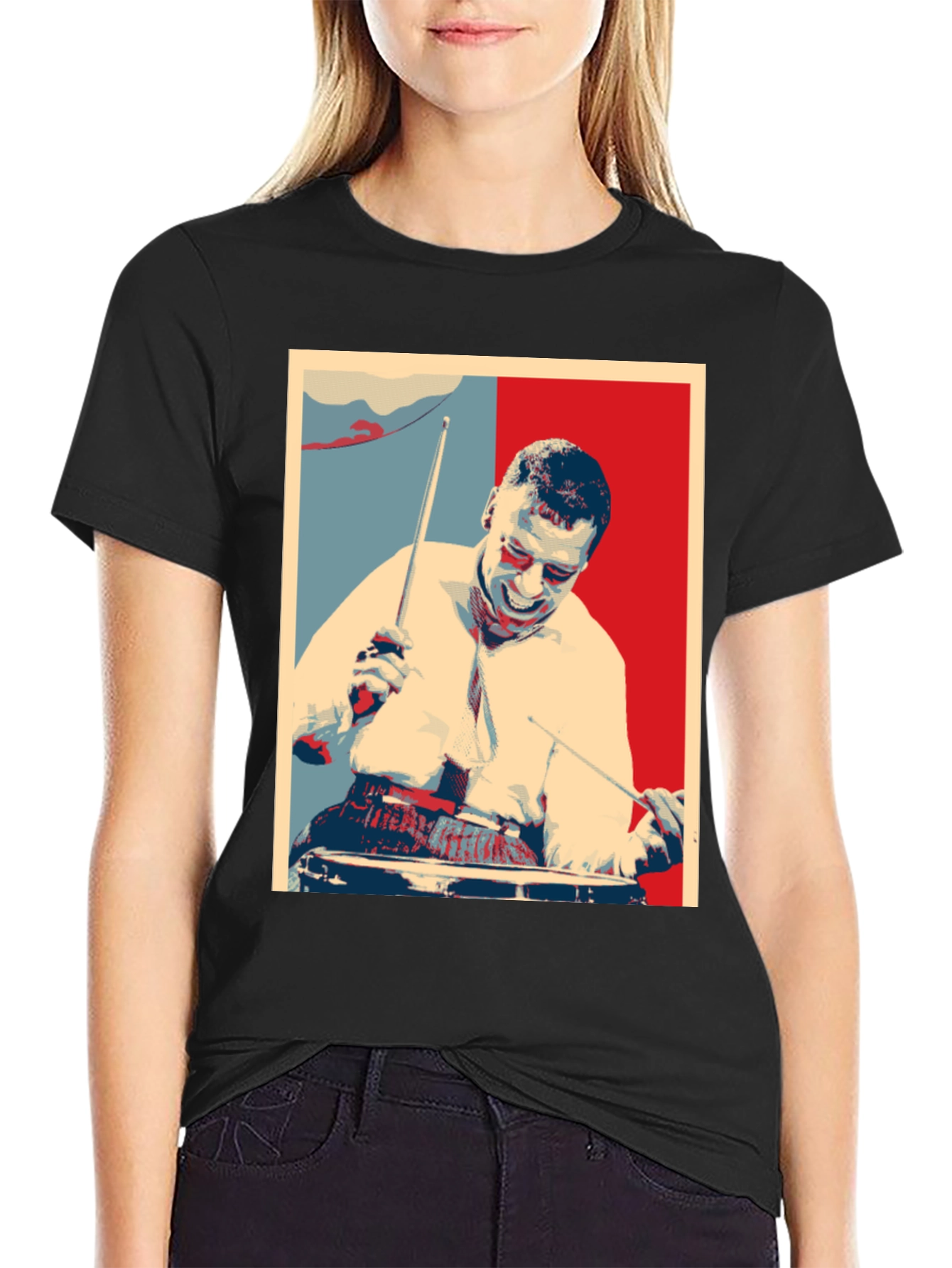 Drummer Graphic T-Shirt - Black