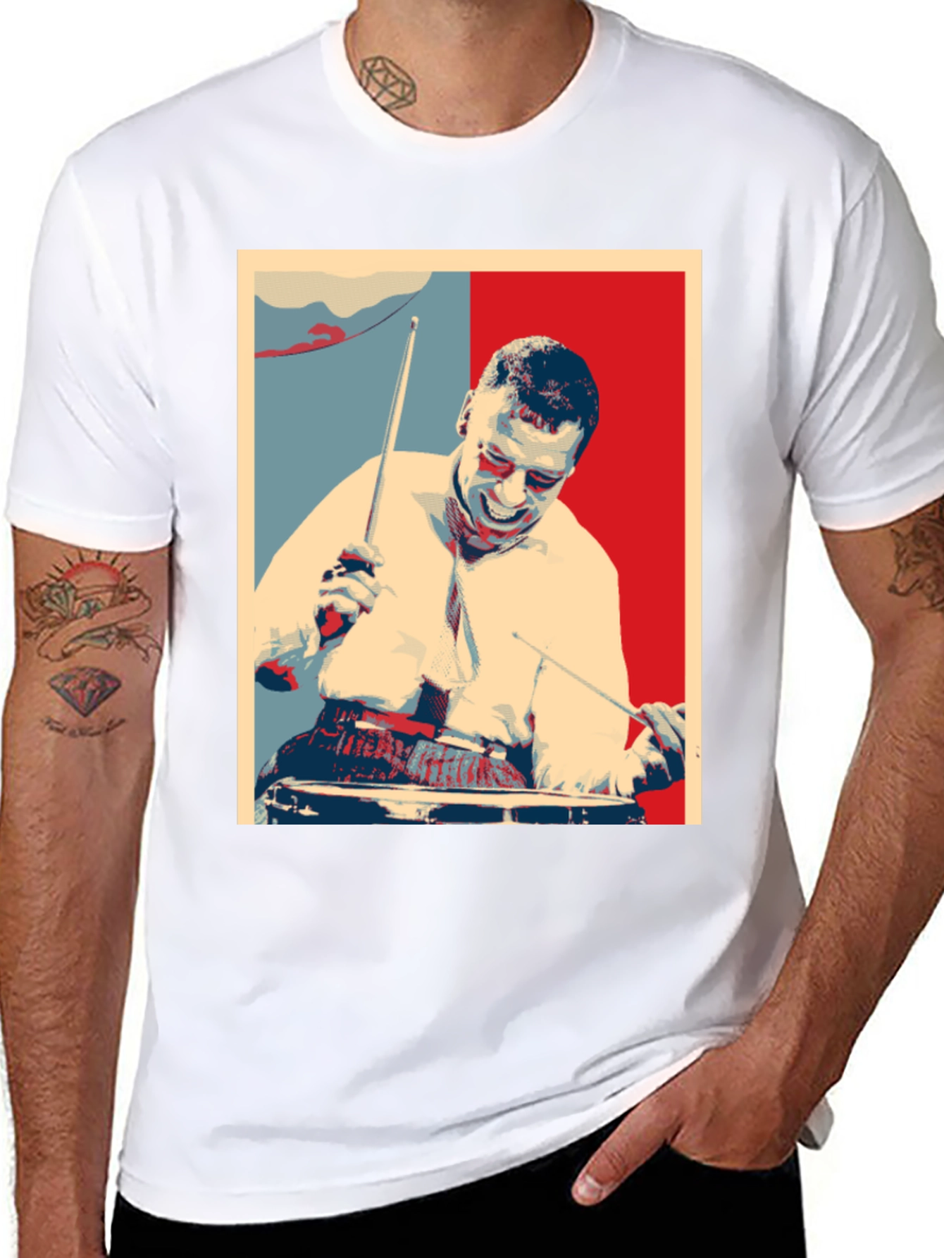 Drummer Graphic T-Shirt - Black