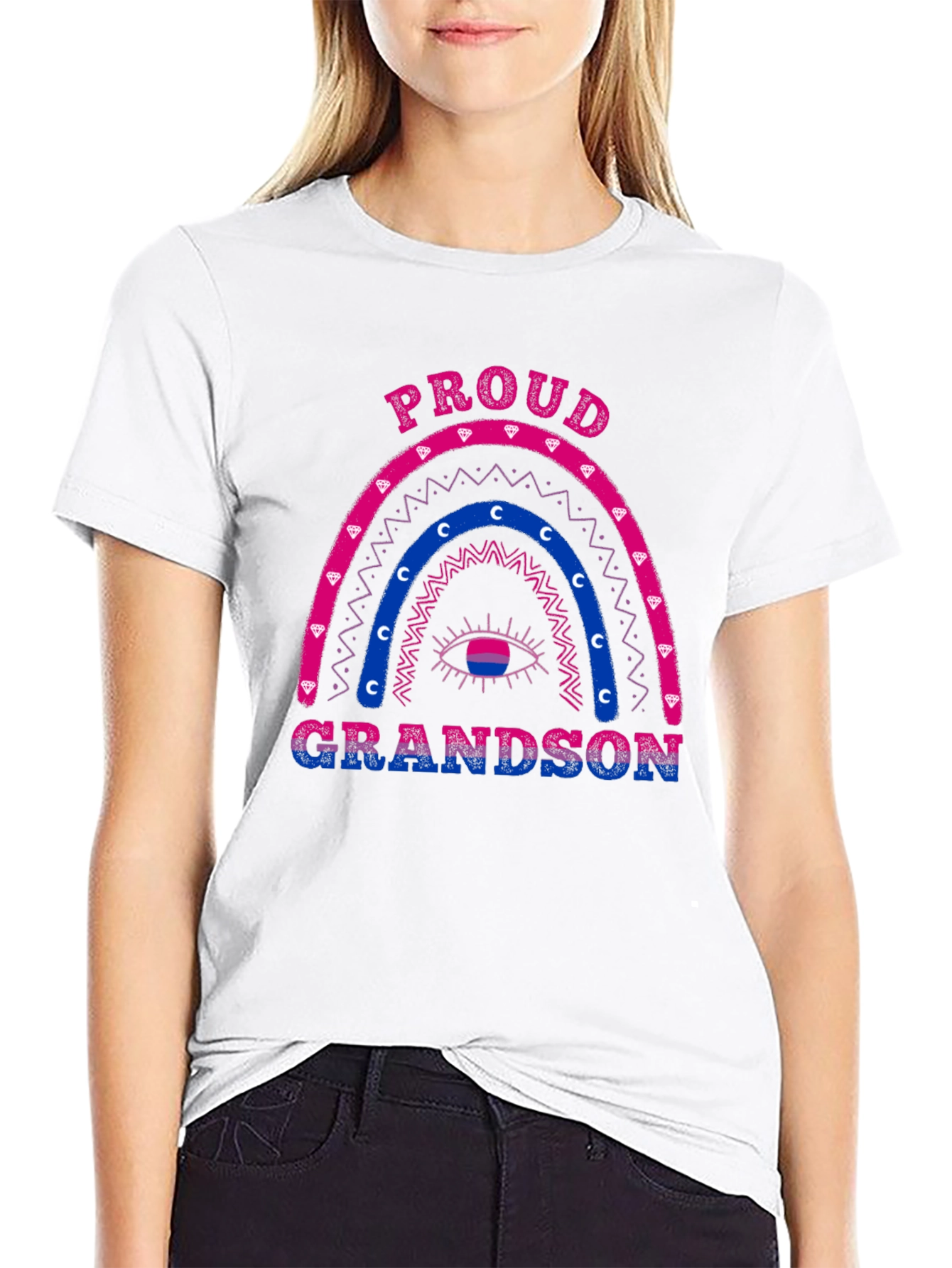 Proud Grandson Bi Pride Rainbow T-Shirt