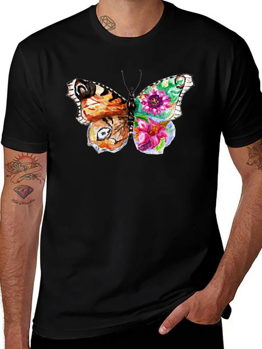 Butterfly Floral Graphic T-Shirt