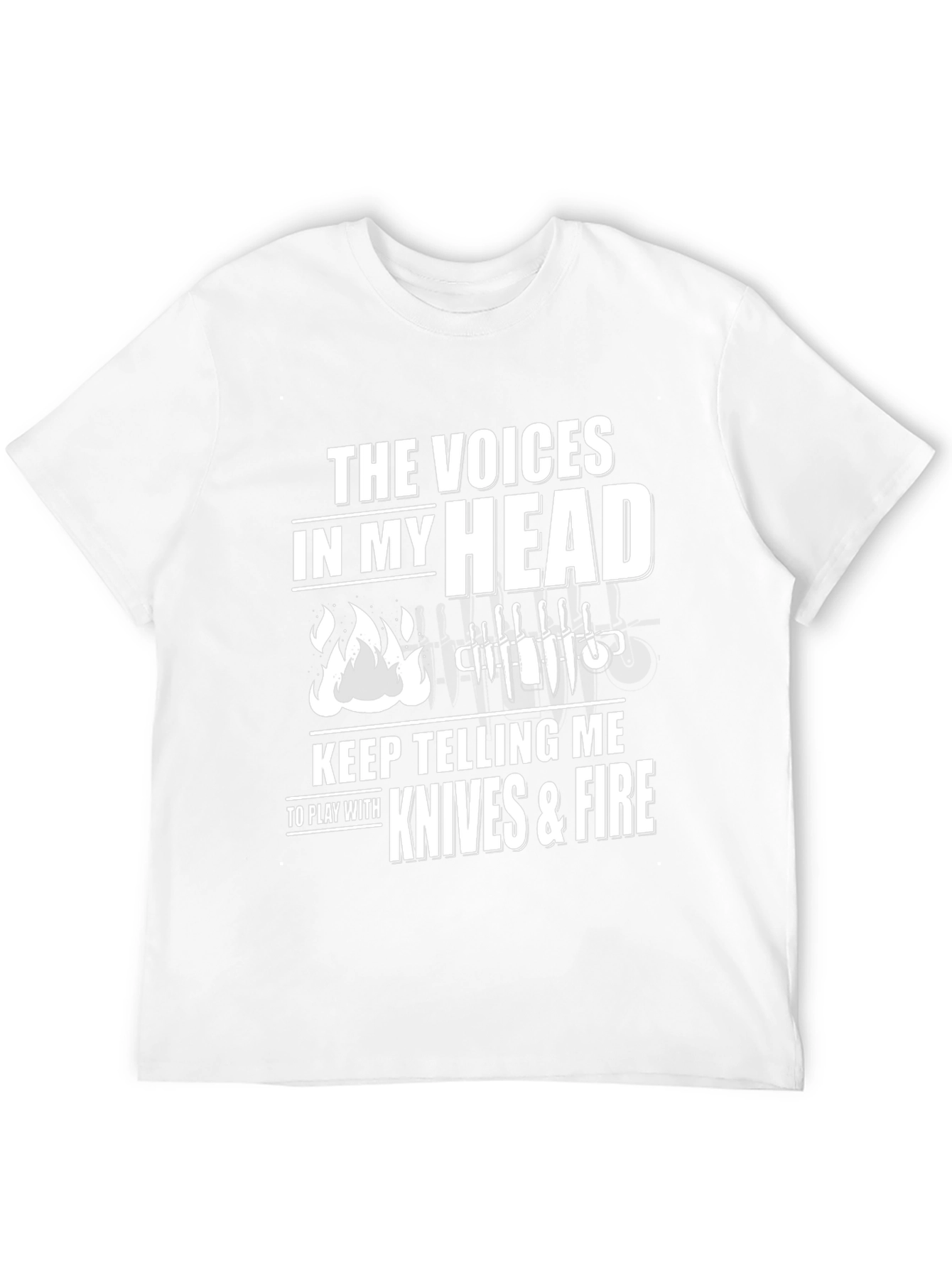 Knives & Fire T-Shirt Funny Chef BBQ Grill Gift