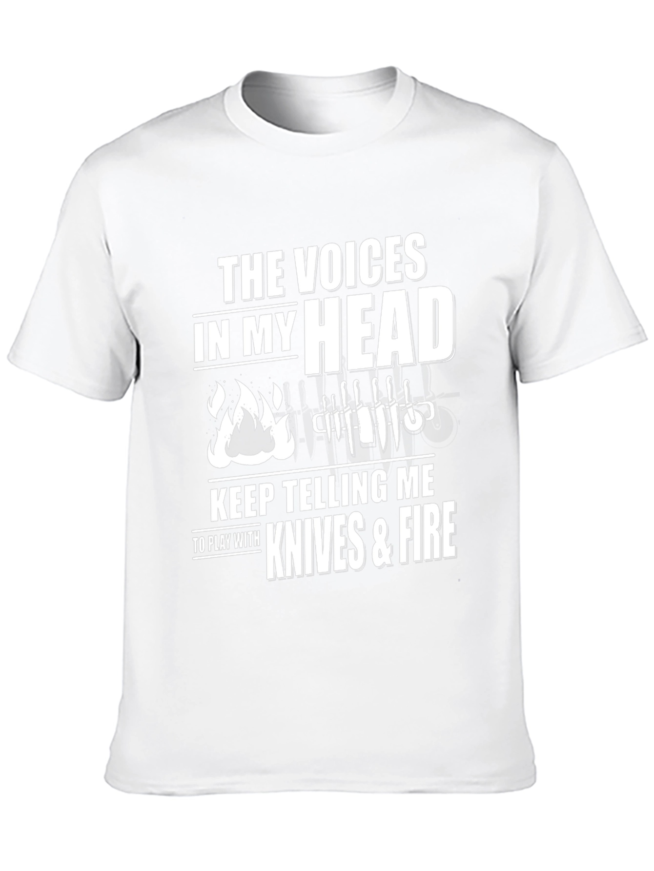 Knives & Fire T-Shirt Funny Chef BBQ Grill Gift