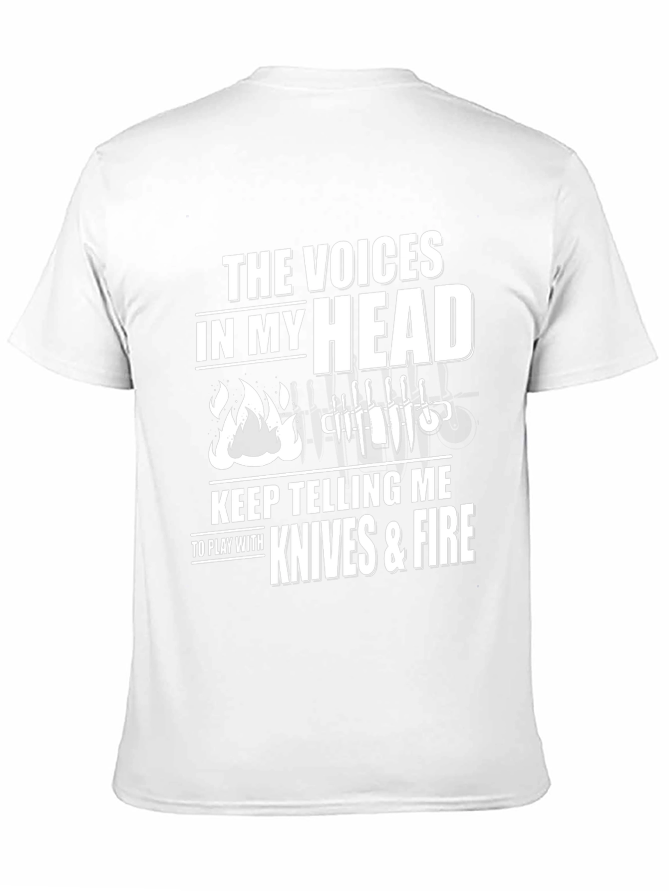 Knives & Fire T-Shirt Funny Chef BBQ Grill Gift