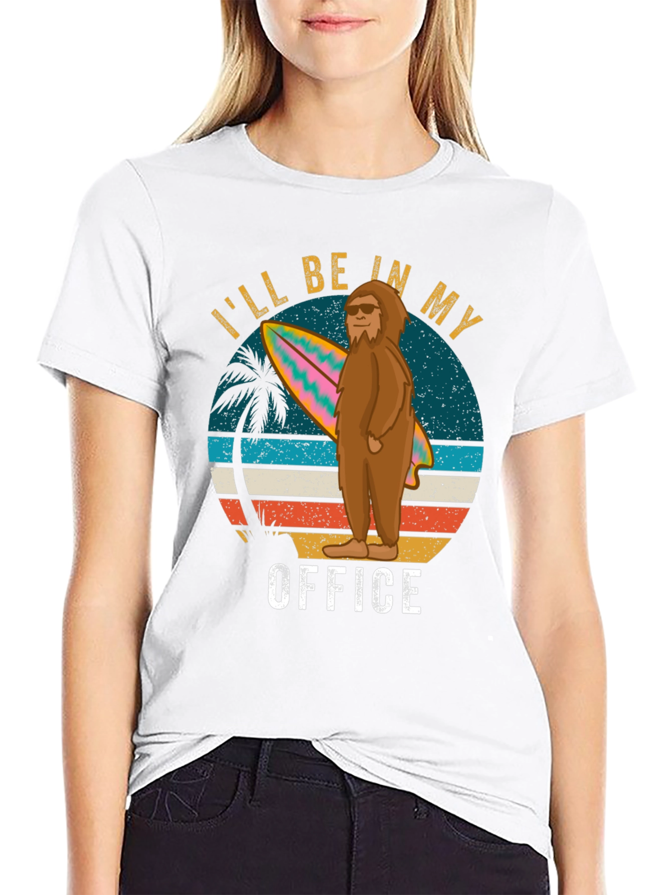 Beach Bigfoot T-Shirt - Ill Be In My Office