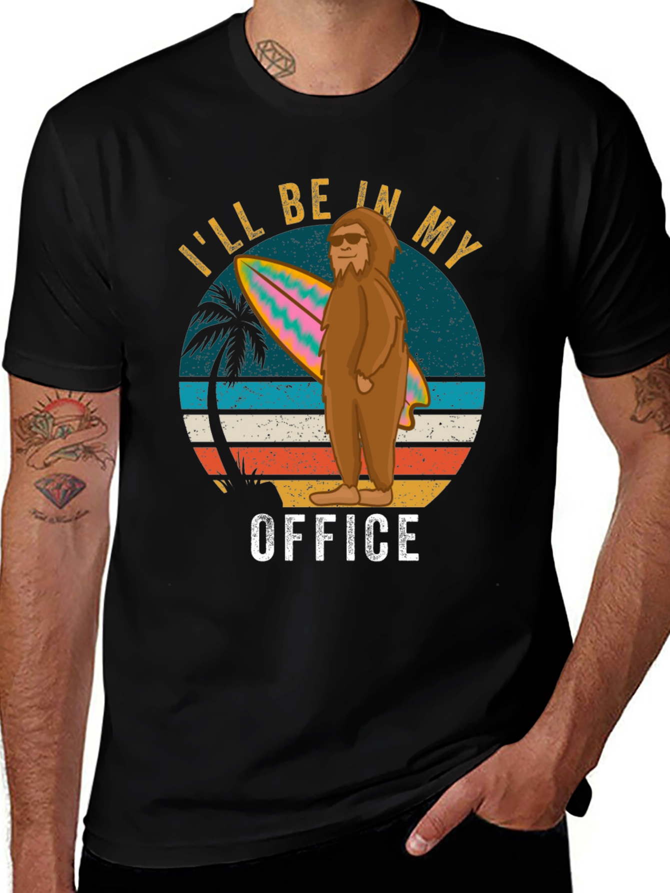 Beach Bigfoot T-Shirt - Ill Be In My Office