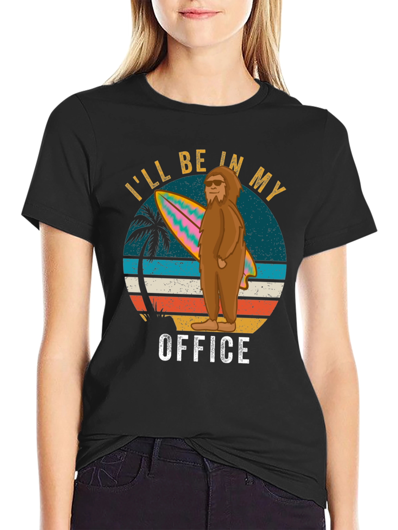 Beach Bigfoot T-Shirt - Ill Be In My Office