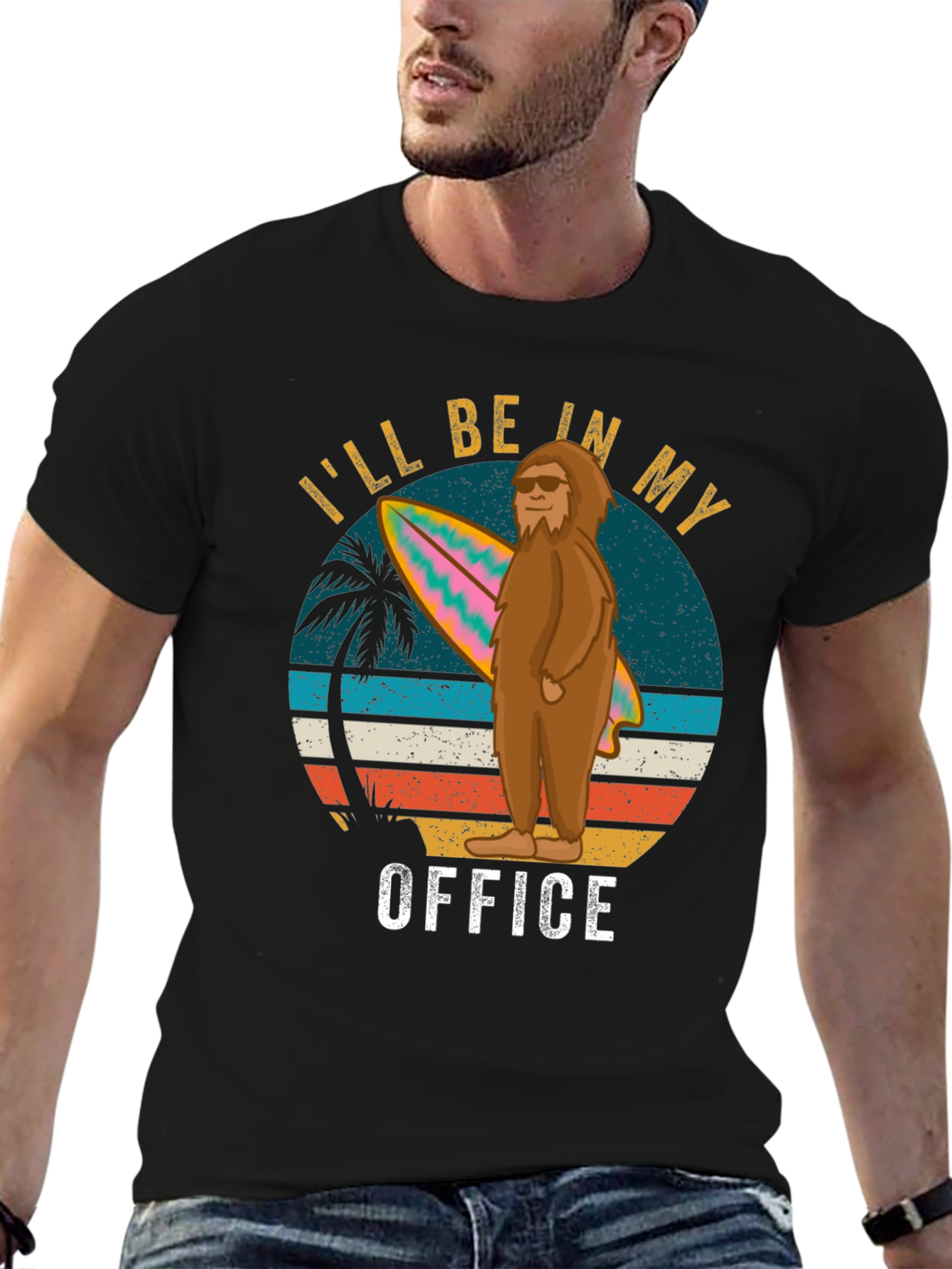 Beach Bigfoot T-Shirt - Ill Be In My Office