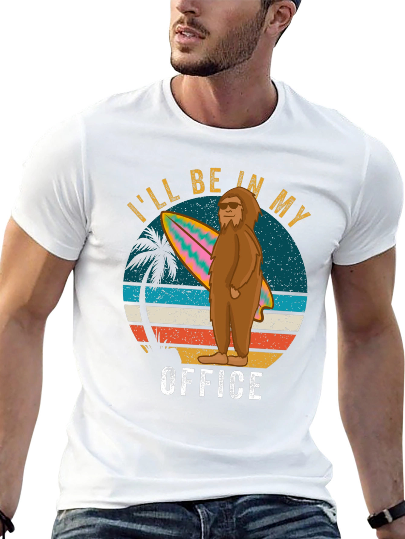 Beach Bigfoot T-Shirt - Ill Be In My Office