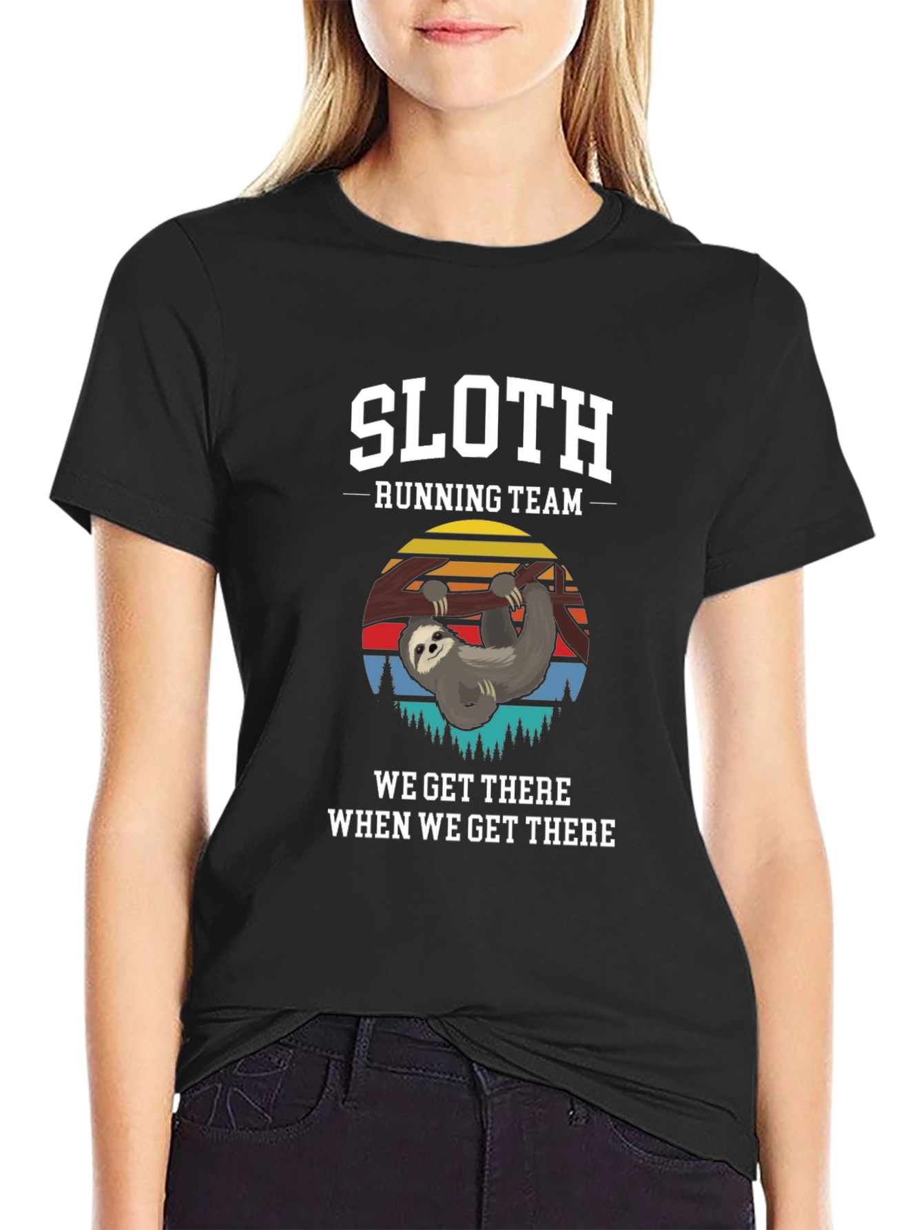 Sloth Running Team T-Shirt: Relaxed Pace Humorous Style