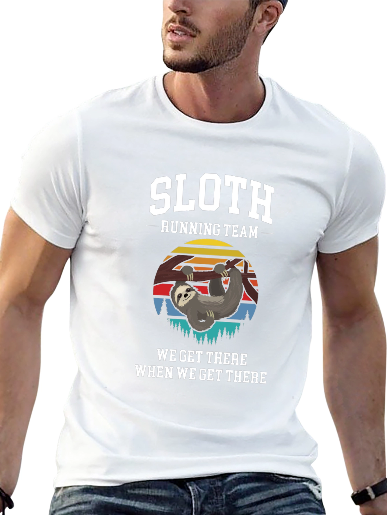 Sloth Running Team T-Shirt: Relaxed Pace Humorous Style