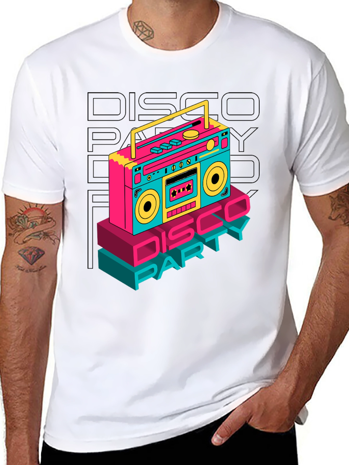 Retro Disco Party Boombox T-Shirt