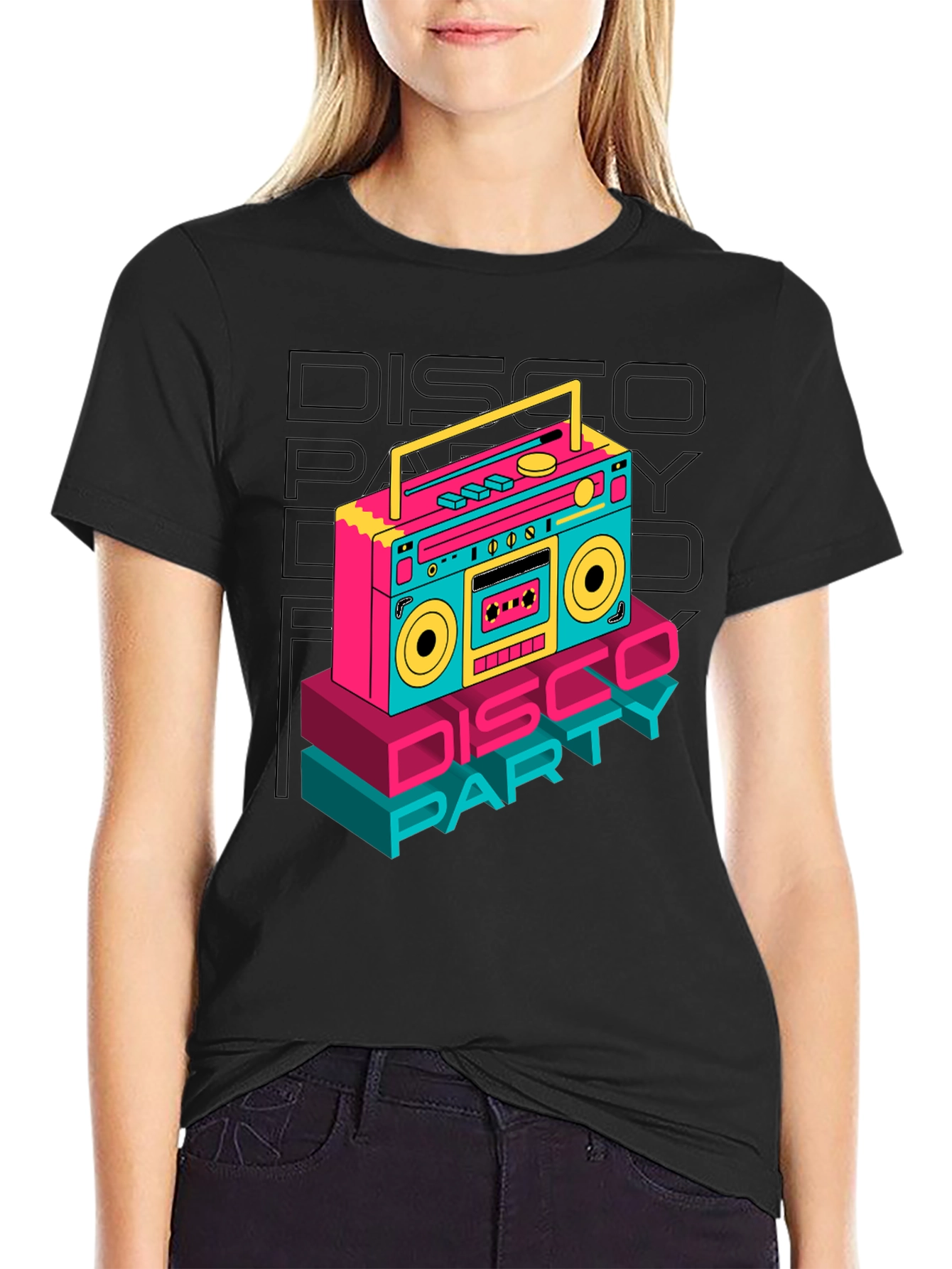 Retro Disco Party Boombox T-Shirt